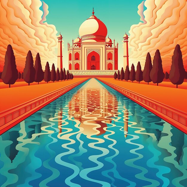 Photo illustration du taj mahal