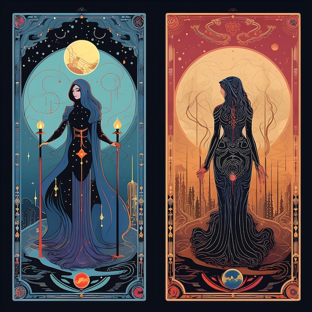 L'illustration du tarot de l'oracle de M. Feng Qi