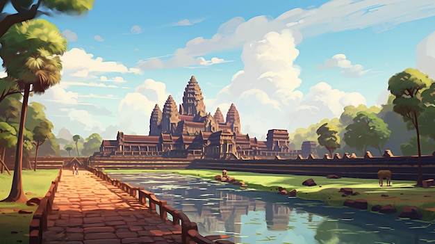 Illustration du temple d'Angkor