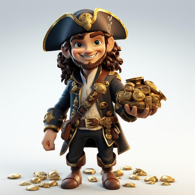 Photo l'illustration du trésor pirate joy
