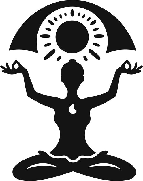 Illustration du vecteur de bien-être de la posture de yoga