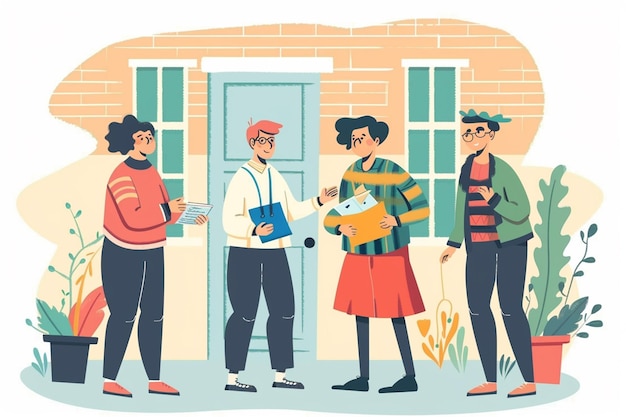 Une illustration du vecteur de soins communautaires