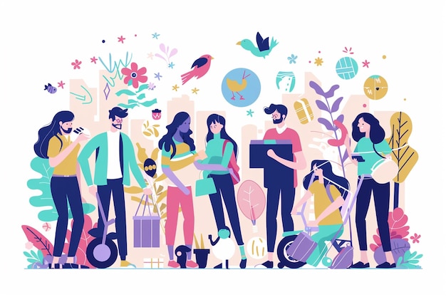 Une illustration du vecteur de soins communautaires