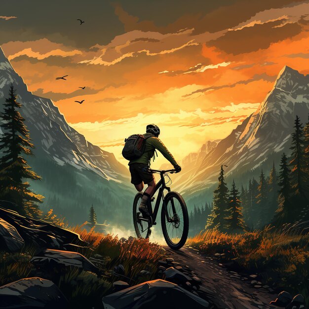 illustration du vélo de montagne