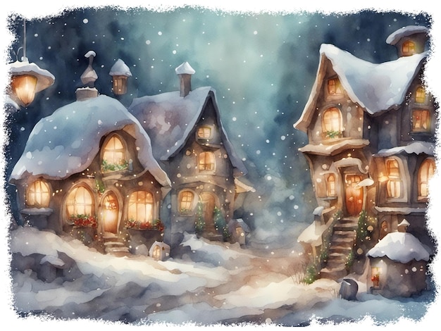 Photo illustration du village de noël des filles