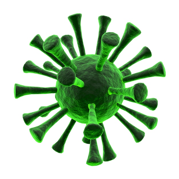 Illustration du virus coronavirus covid-19 isolé sur blanc