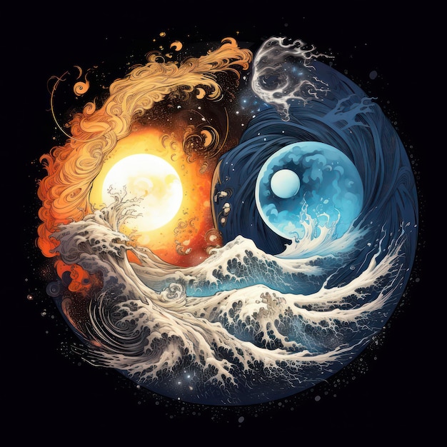 L'illustration du yin et du yang