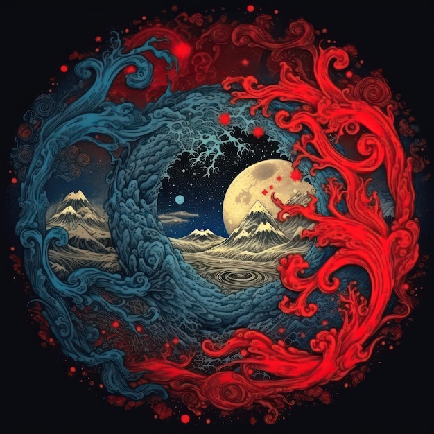 L'illustration du yin et du yang