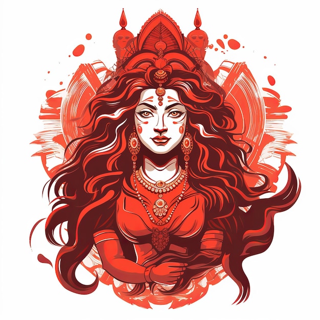 illustration de Durga Puja également connue sous le nom de Durgotsava ou Sharodotsav