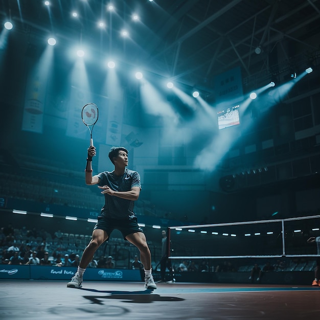 Illustration dynamique de badminton