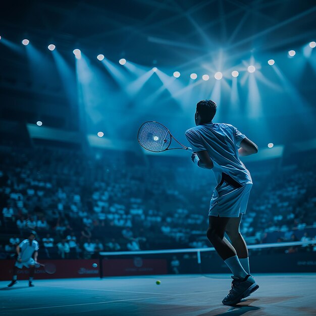 Illustration dynamique de badminton