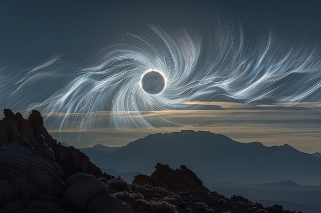 illustration de l'éclipse solaire totale