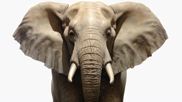 Illustration effrayante d'un éléphant dans le style de Scott Rohlfs