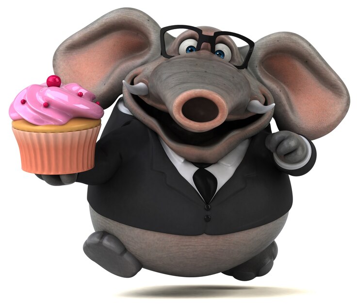 Photo illustration d'éléphant amusant