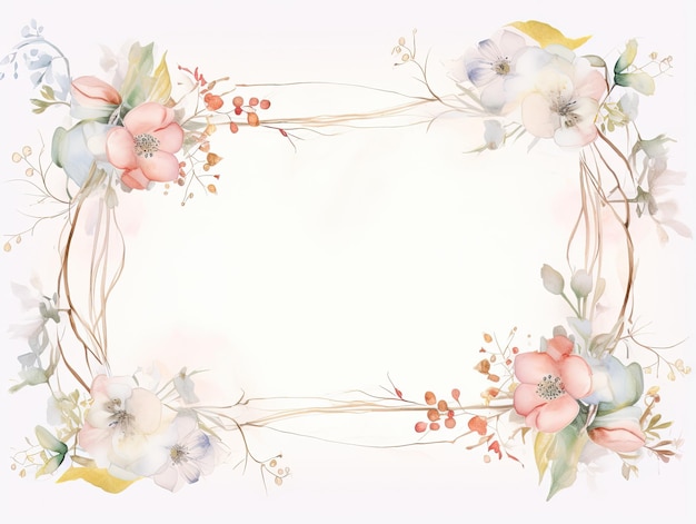 une illustration encadrée de fleurs sur un fond blanc