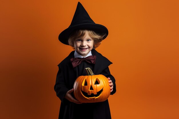 Une illustration d'enfants portant un costume d'halloween généré par l'IA