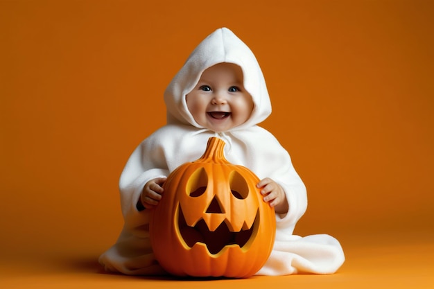 Une illustration d'enfants portant un costume d'halloween généré par l'IA