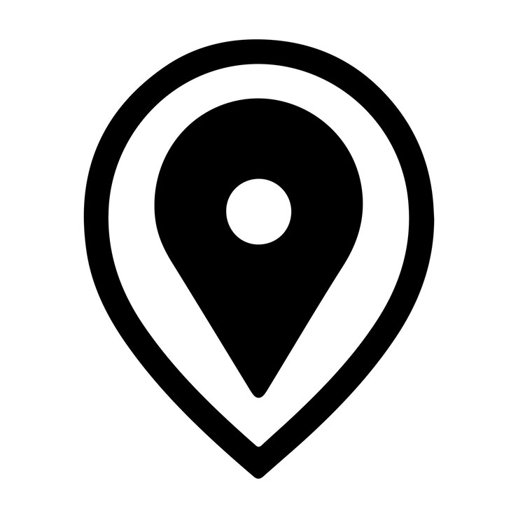 Photo illustration d ensemble de points de localisation isolés sur fond blanc et ensemble d'icônes de points de pin et