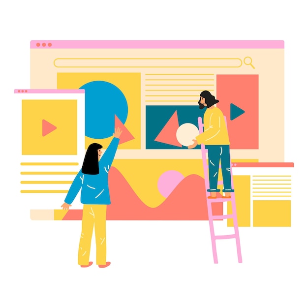 Illustration d'entreprise en ligne autocollant png fond transparent