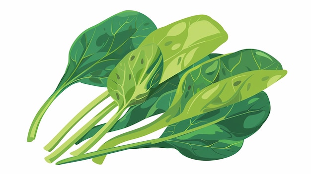 illustration d'épinards avec des feuilles