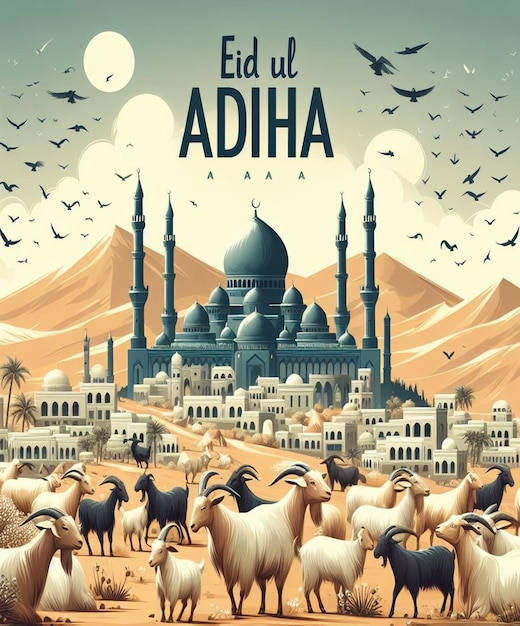 Cette illustration est créée pour l'événement islamique Eid Ul Adha