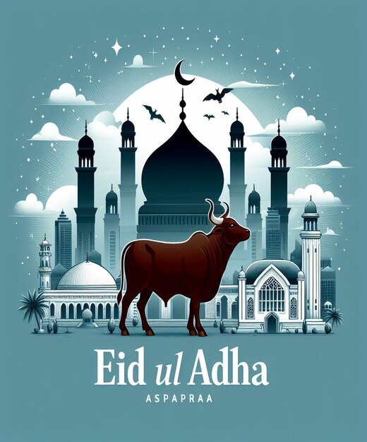 Photo cette illustration est faite pour le méga-événement islamique eid ul adha