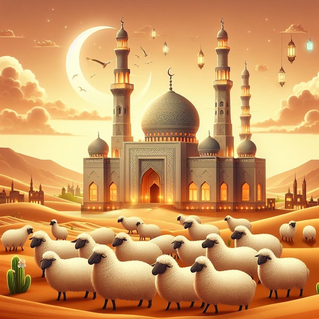 Cette illustration est faite pour le méga-événement islamique Eid Ul Adha