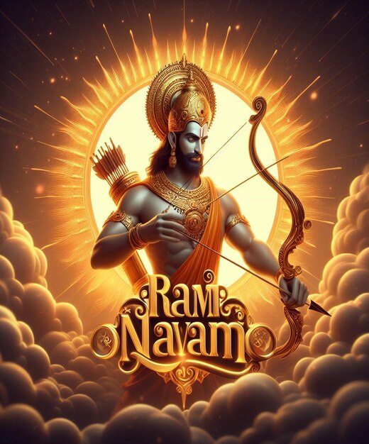 Cette illustration est générée pour des événements mythologiques comme Ram Navami Janmashtami Dussehra