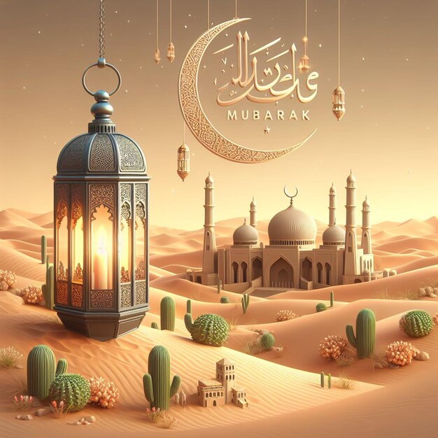 Cette illustration est réalisée pour l'Aïd ul Fitr Eid ul Adha et Mahé Ramadan