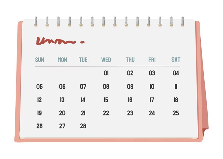 Photo illustration esthétique du calendrier de bureau