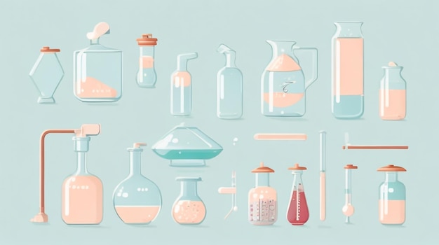 Illustration de l'exploration scientifique des laboratoires de chimie et de biologie