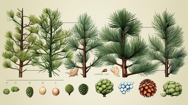 Photo une illustration de la façon dont les phytochimiques du pin