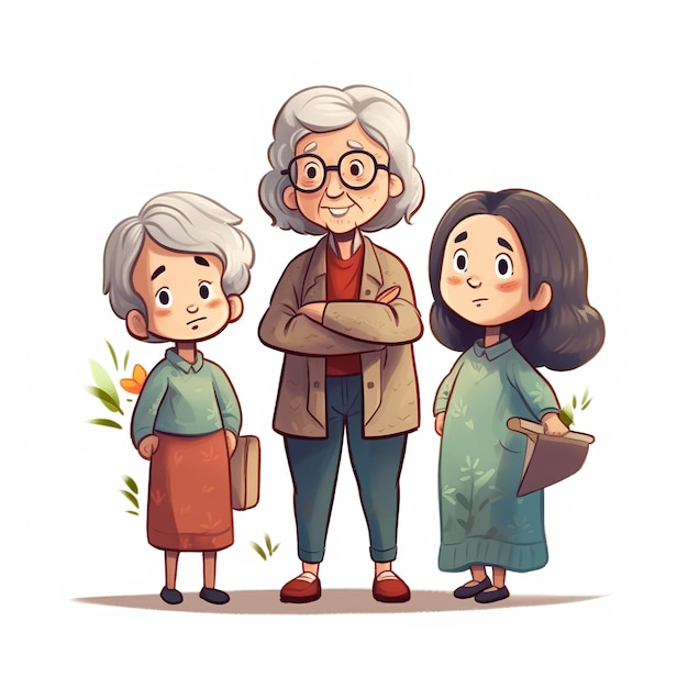 Une illustration d'une famille de trois