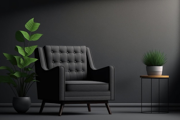 Illustration de fauteuil noir