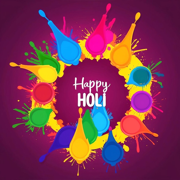 Illustration de la félicitations du bonheur de Holi