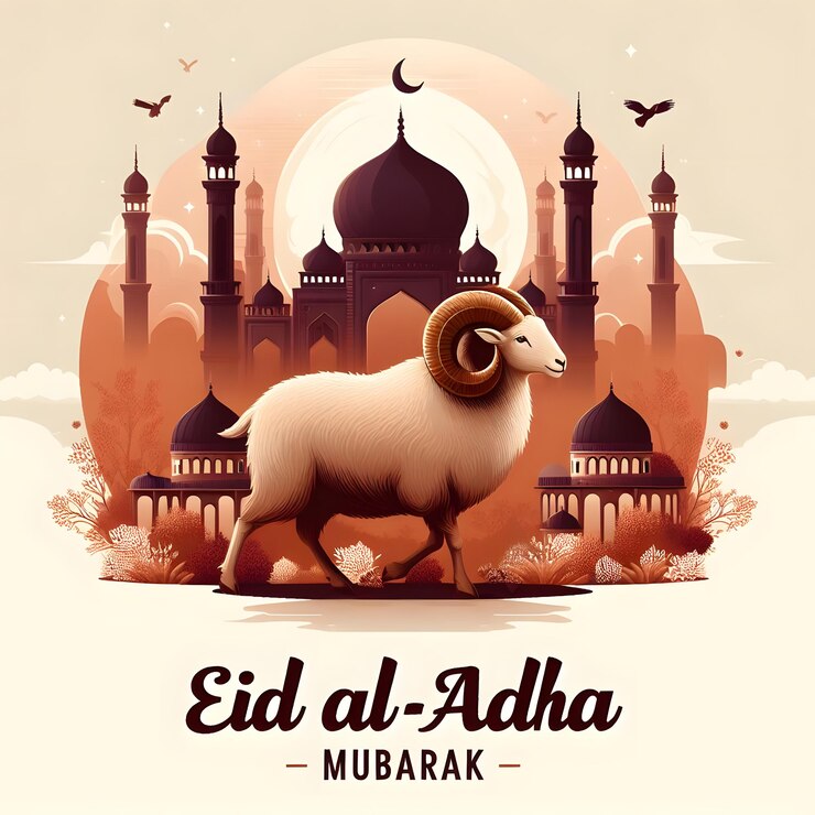 Illustration de la félicitations pour l'Aïd al-Adha