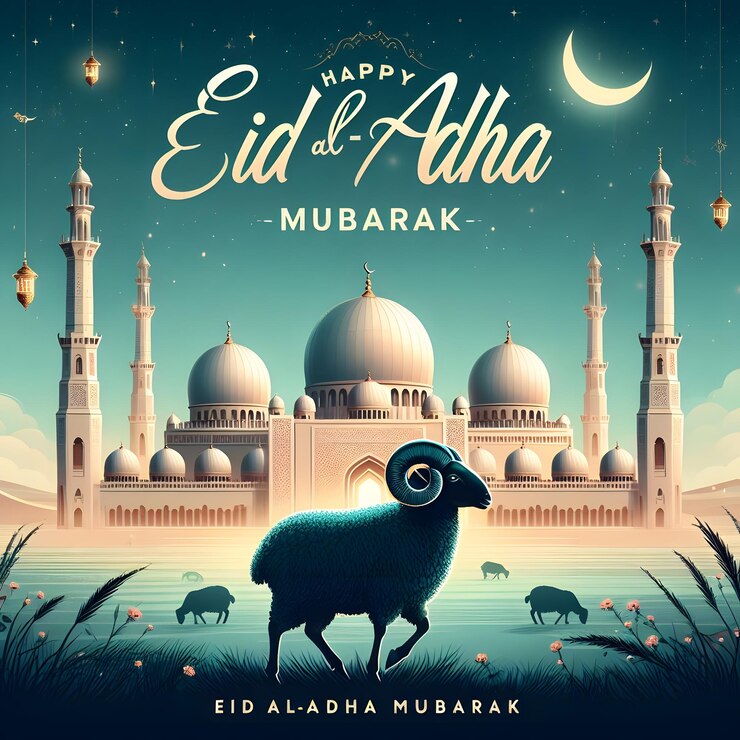 Illustration de la félicitations pour l'Aïd al-Adha