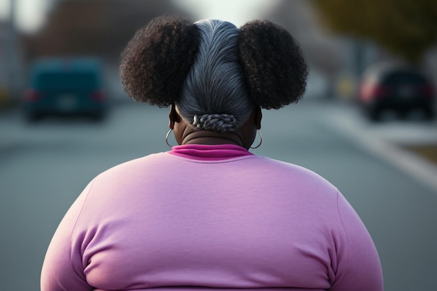 Illustration de femme afro-américaine aux cheveux bouclés AI générative