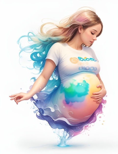 Illustration de femme enceinte