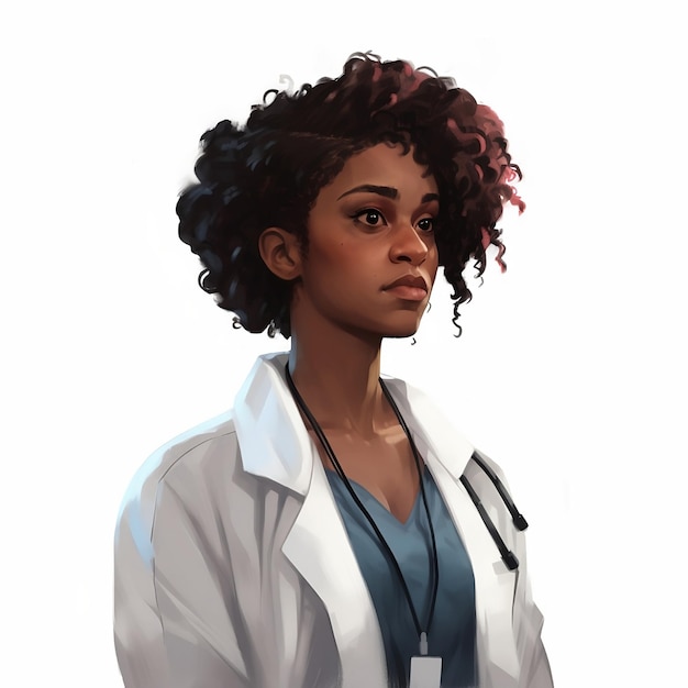 Illustration d'une femme médecin noire