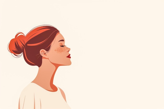 Illustration d'une femme minimaliste avec un espace de copie pour le texte