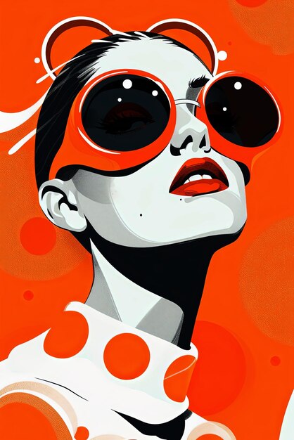 illustration d'une femme portant des lunettes de protection