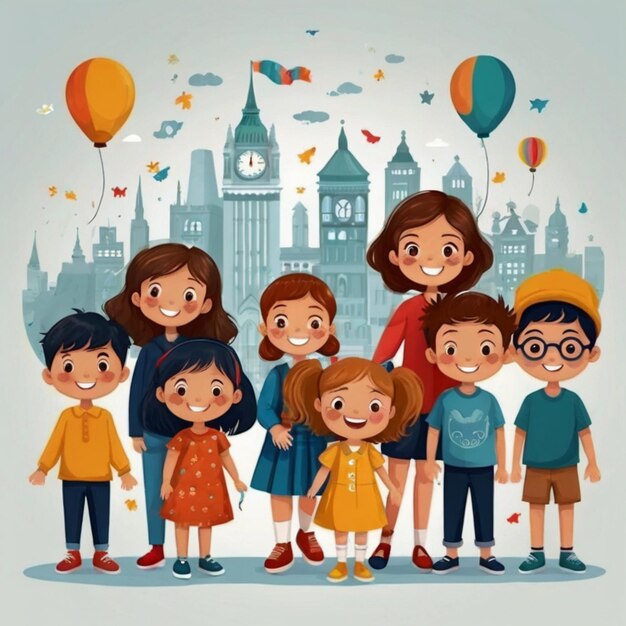 Illustration de la fête internationale des enfants