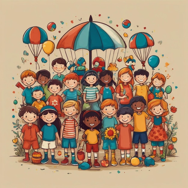 Illustration de la fête internationale des enfants