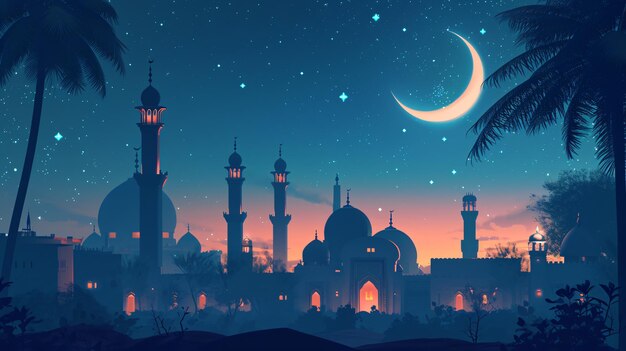 L'illustration de la fête religieuse du Ramadan