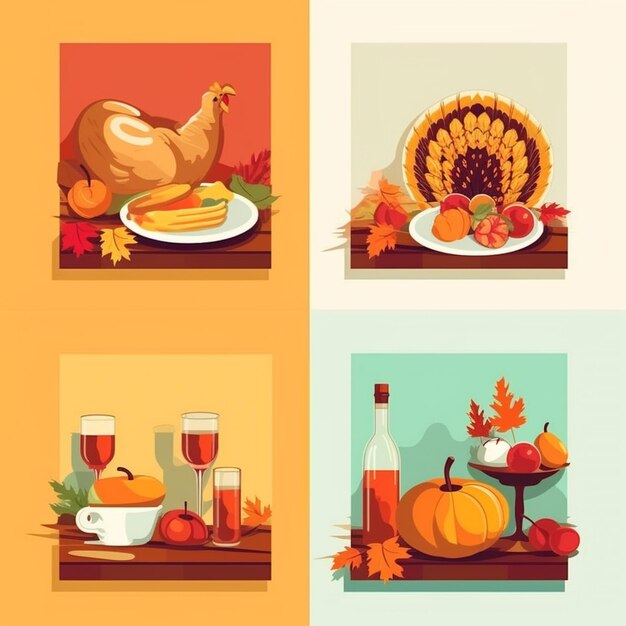 Photo l'illustration de la fête de thanksgiving