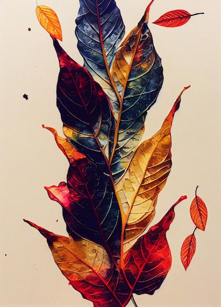 Illustration des feuilles d'arbre d'automne