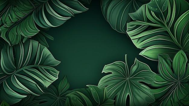 Photo illustration de feuilles tropicales