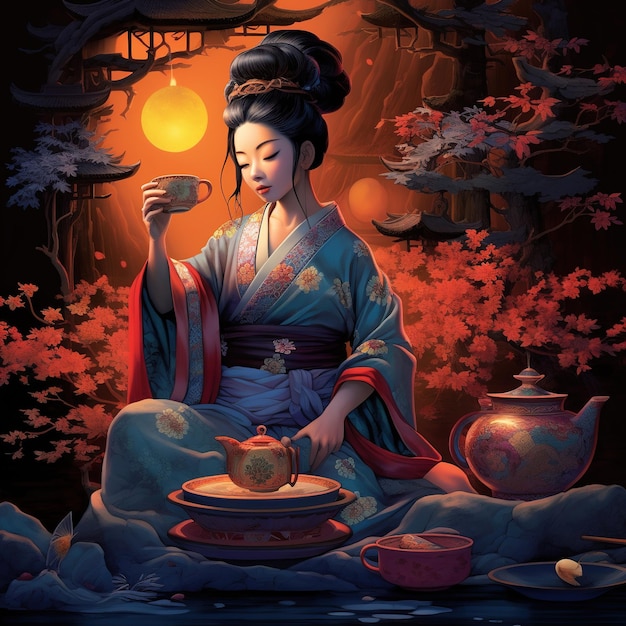 L'illustration de la fille asiatique