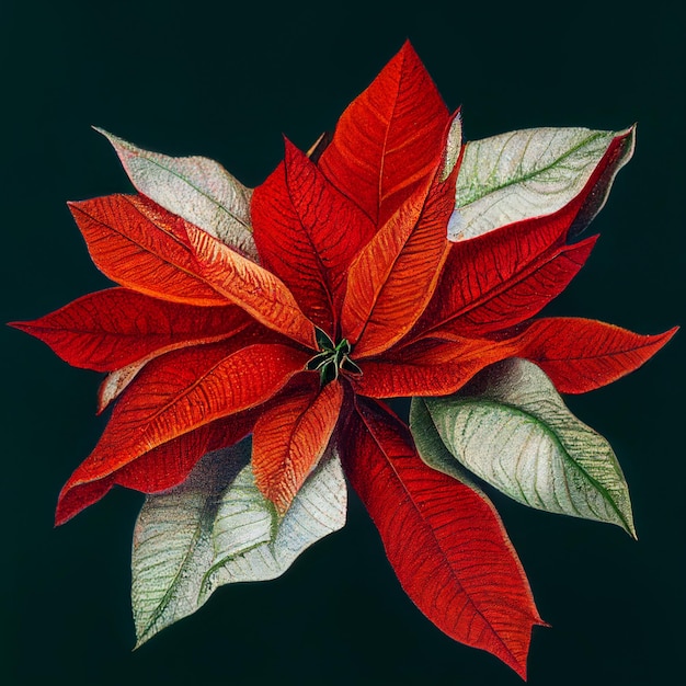 Illustration de fleur de poinsettia